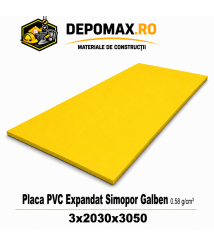 Placa rigida PVC Simopor Galben 0.58 g/cm3, 3x2030x3050 mm Placa rigida PVC Simopor Galben 0.58 g/cm3, 3x2030x3050 mm